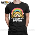 Агрессивные мужские футболки из агрессивного хлопка в ретсуко Death Metal Aggretsuko, забавная футболка с коротким рукавом, футболка, одежда для подарка на день рождения