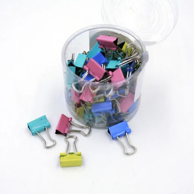 

60Pcs New Colorful Metal Binder Clips Notes Letter Paper Clip Office Supplies Office Binding Products Color Random 15mm