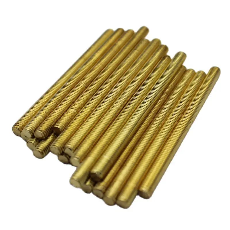 10PCS M6 Brass Fully Threaded Bar Studding Rod Fastener 20mm to 500mm