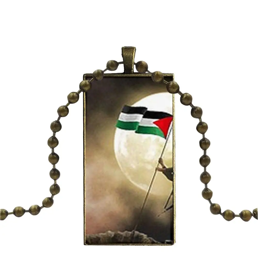 Бесплатная палестинский флаг Для Универсальные вечерние подарок Стекло кулон