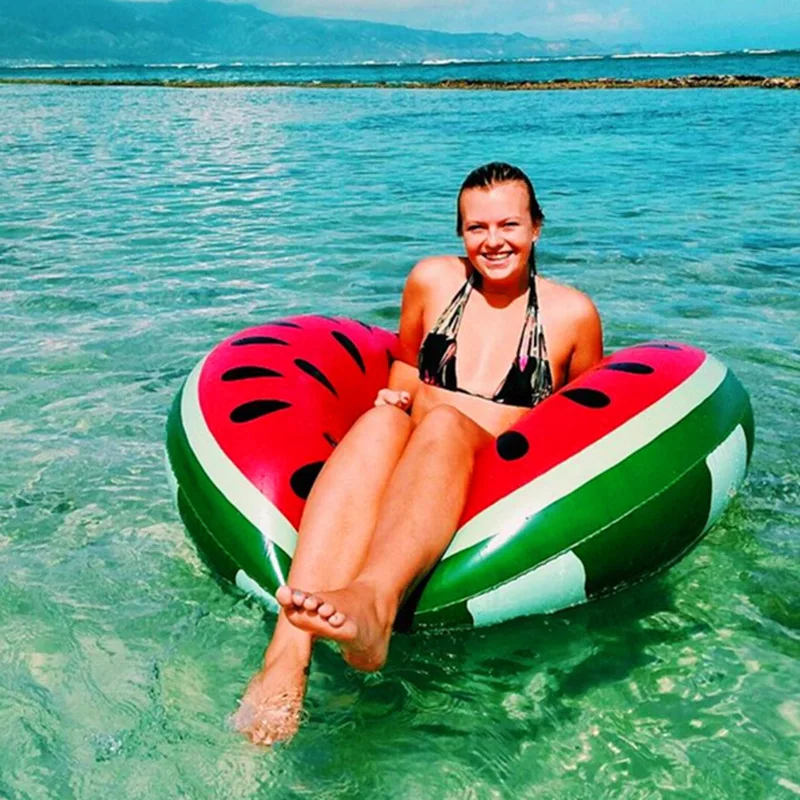 

Swim Ring Pool Party Toy Pineapple Swimming Circle Inflatable Buoy Pool Float Rubber Ring for Adults Summer Water Sport Toy