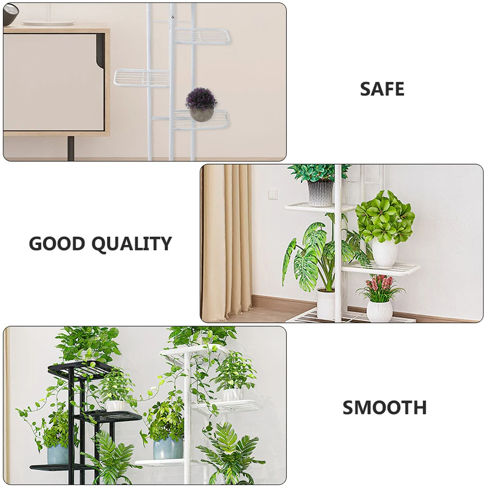 

1pc Iron Flower Pot Holder Bonsai Storage Shelf Office Home Plant Stand