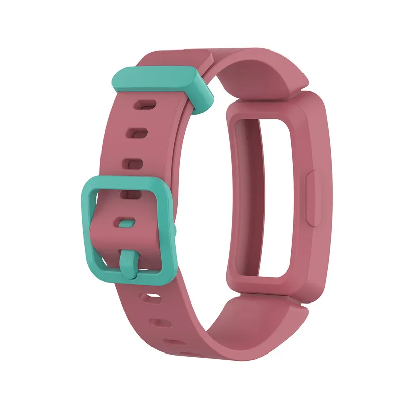 Red Teal Замена классический силиконовый ремешок Браслет для Fitbit ace 2 Дети часы ремешок для inspire/inspire огнеупорные часы - Цвет: Red Teal