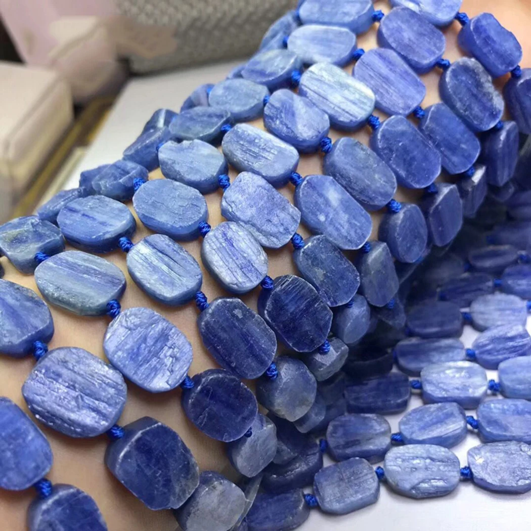 kyanite 15-17mm Natural Gemstone Beads for Jewelry Making Necklace Earring pendant 15inch ICNWAY | Украшения и аксессуары