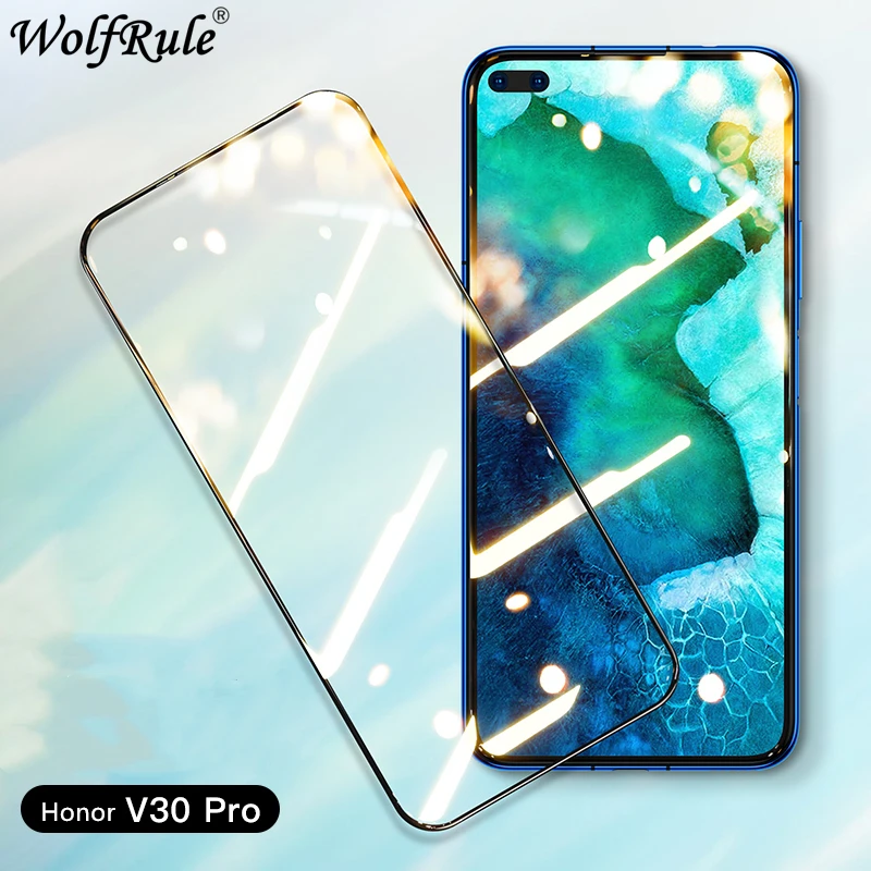 2 piezas para Huawei Honor V30 vidrio para Honor View 30 pegamento completo Protector de pantalla vidrio templado para Huawei Honor V30 V30 Pro vidrio-1