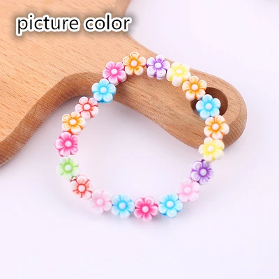 Популярные корейские акриловые детские браслеты красочные милые яркий цвет