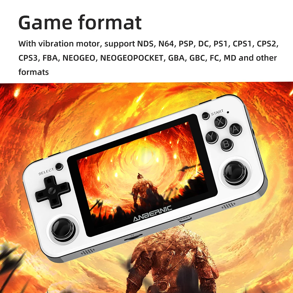 

Powkiddy RG351P 3.5 inch IPS 2500 Video Games Player Open Source System Vibration Motor Handheld Retro Game Console