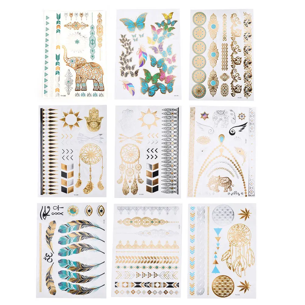 

1 шт., водонепроницаемые временные флэш-татуировки для тела