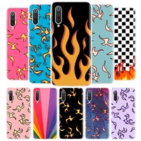 blue red flame fire cover phone case for xiaomi redmi note 9s 10 9 8 8t 7 6 5 6a 7a 8a 9a 9c s2 pro k20 k30 5a 4x coque