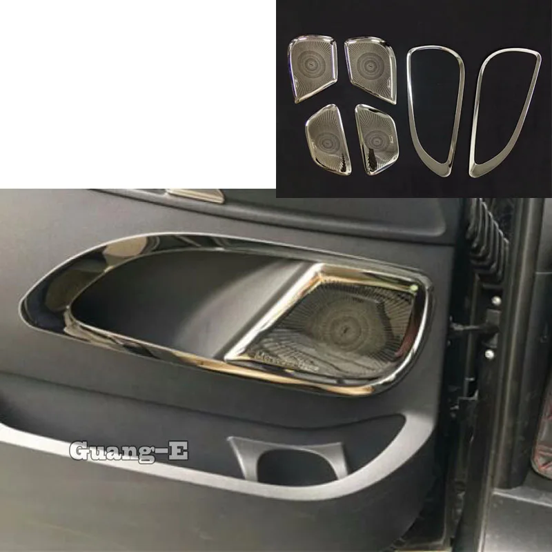 

High Quality Car Detector Stick Car Inside Audio Speak Sound Ring Circle Lamp Trim For Mercedes Benz Vito W447 2017 2018 2019