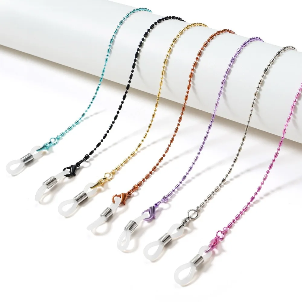 

Women Glasses Chain Face Mask Necklace Non-slip Sunglasses Lanyard Metal Multicolor Retro Art Glasses Chain Neutral Jewelry