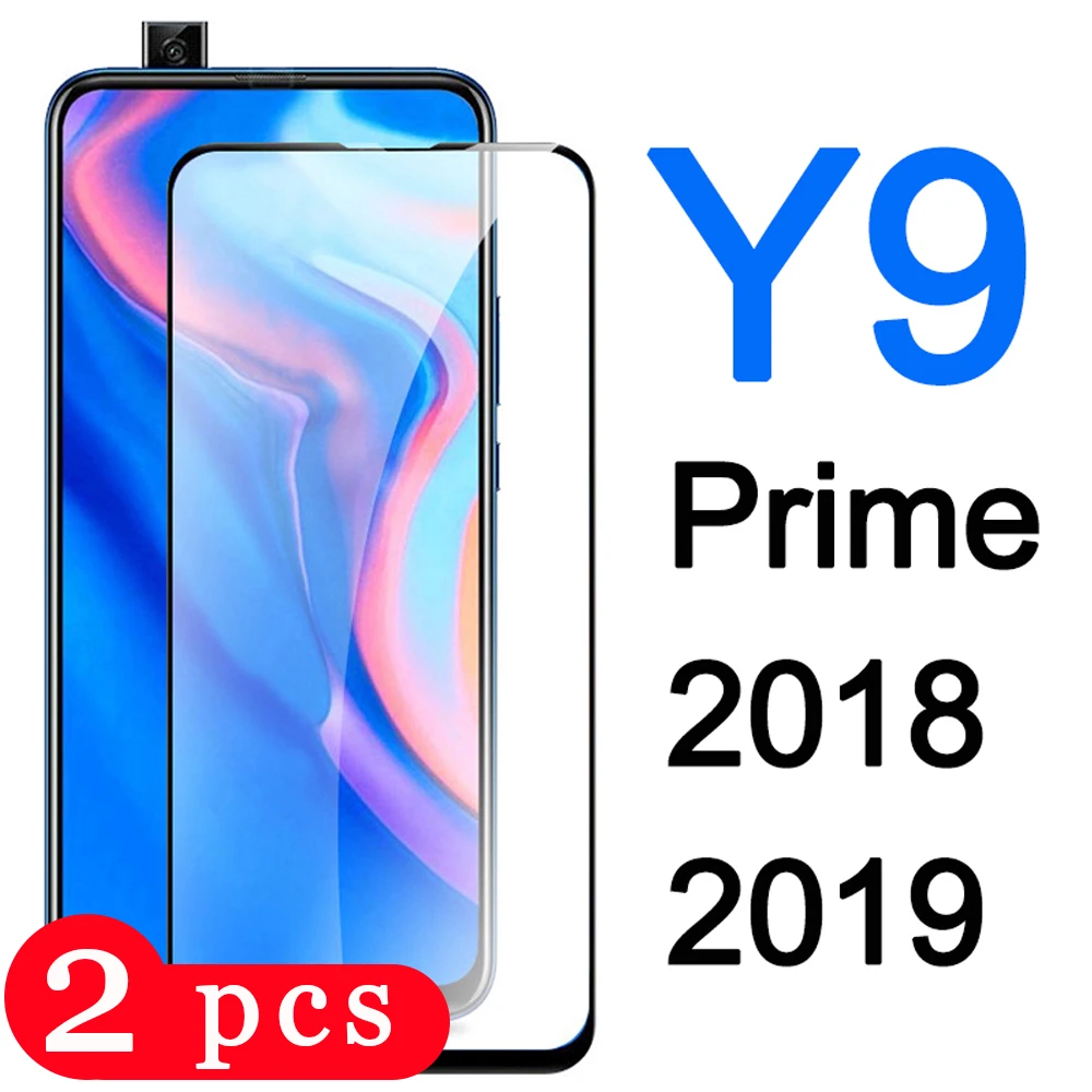 2 шт. полное покрытие для huawei y9 prime 2019 y9s 2018 защитная пленка закаленное стекло