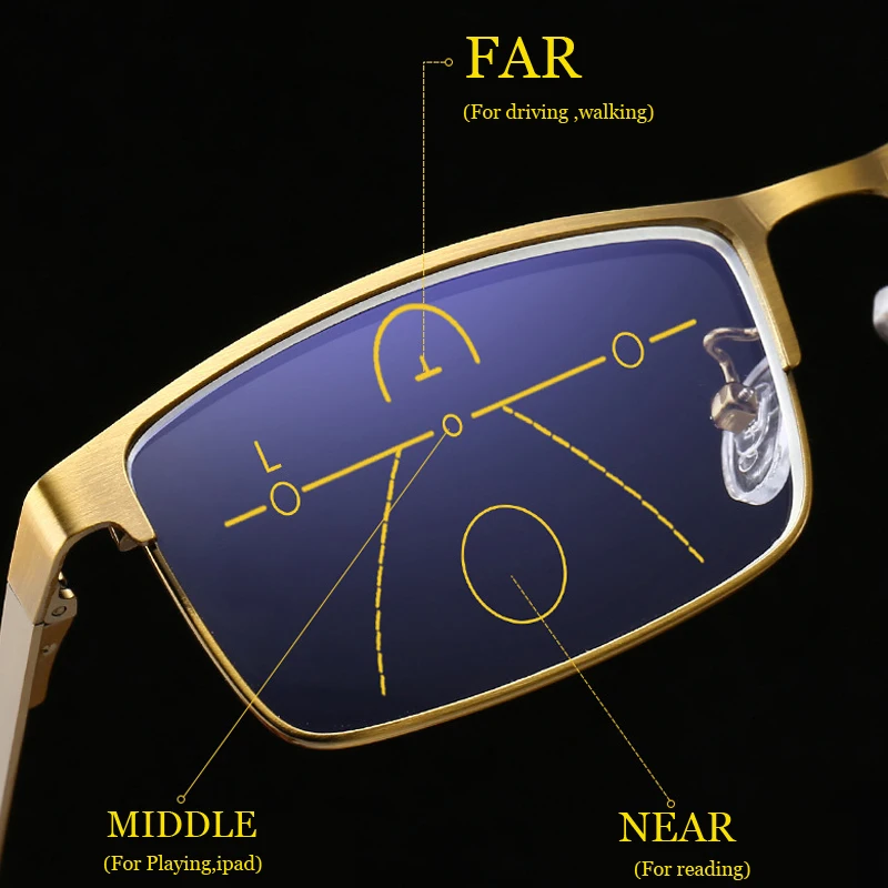 Очки для чтения с многофокальным увеличением и защитой от сисветильник 1 5|folding