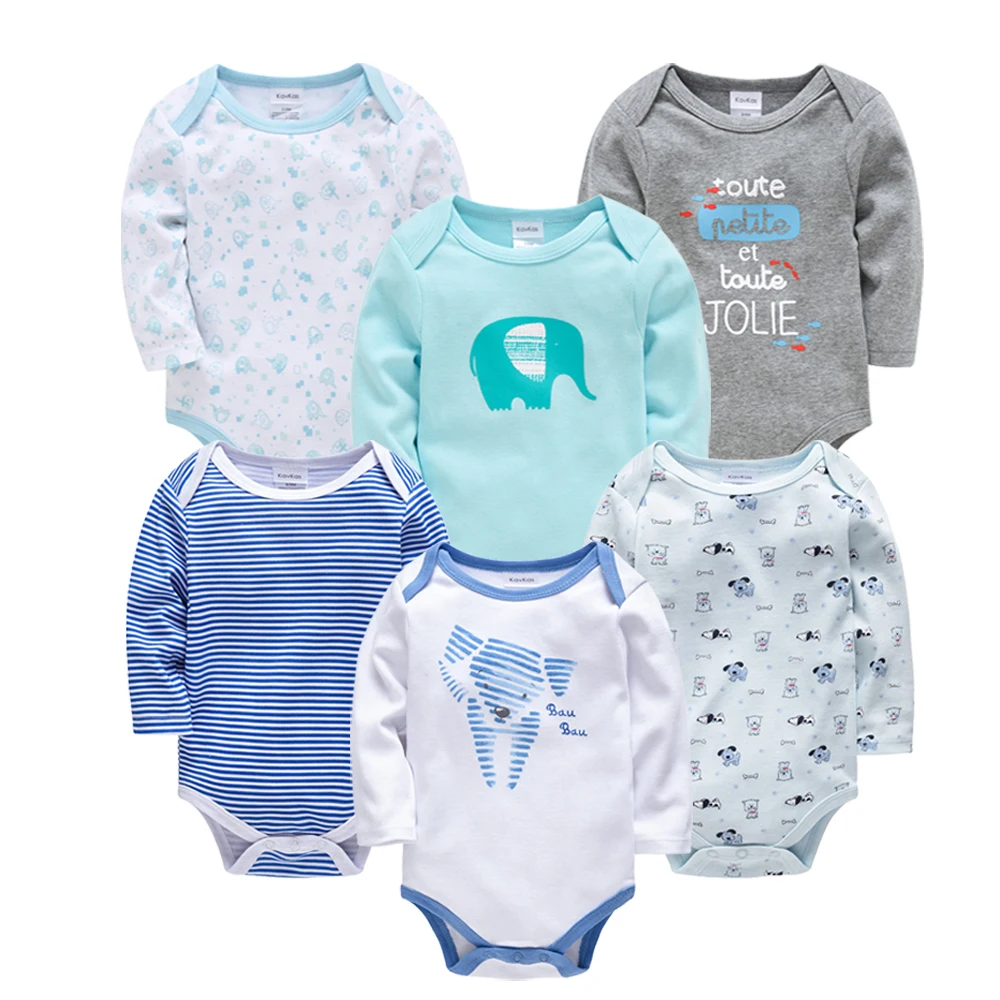 

Honeyzone 3 6 Pcs/lot Baby Boy Clothes Set Autumn Spring Cotton Body Striped Newborn Cotton Bodysuit Long Sleeve Infant Costume