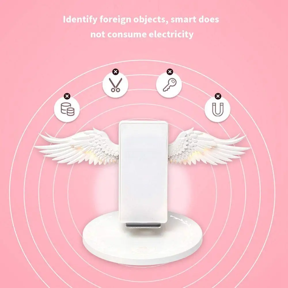 Быстрое беспроводное зарядное устройство 10 Вт Крыло ангела Зарядная база