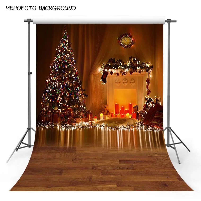 Рождественские фоны для фотосъемки Рождественская елка вспышка лампа камин