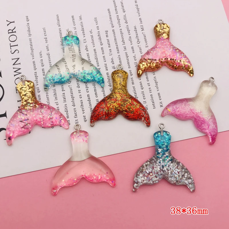 

10 шт. популярный полимерный блеск рыбий хвост Очаровательная Милая пятизвездочная подвеска милый медведь для серьги, брелок Скрапбукинг, с...