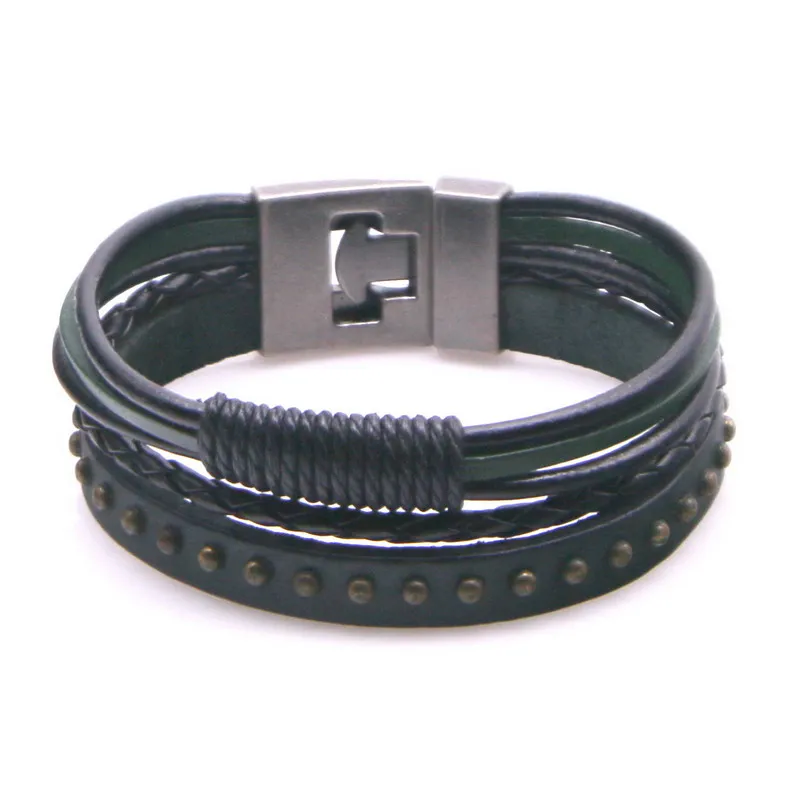 Многоуровневый плетеный браслет ручной работы в этническом стиле