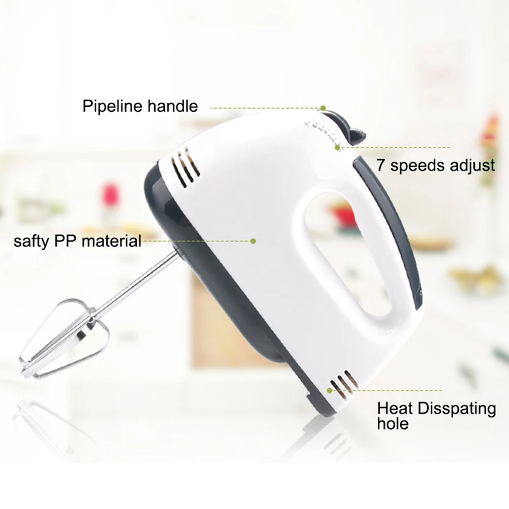 Multifunctional Electric Food Mixer 7-Speed Handheld Egg Beater Whisk Kitchen-Food Processor Home Baking Cooking Tool | Дом и сад