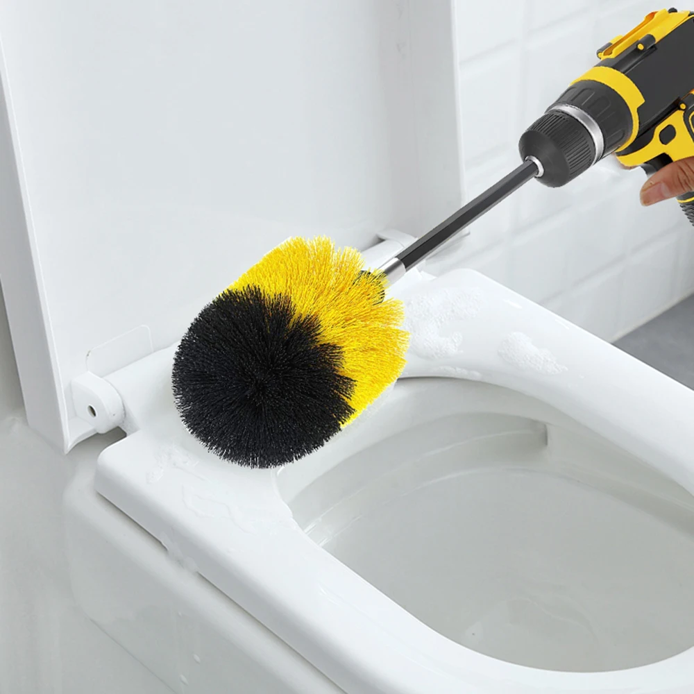 

23 PCS Drill Brush Attachments Set Includes Scrub Pads Sponges Different-Sized Brushes Power Scrubber Brushes with Extend Rod