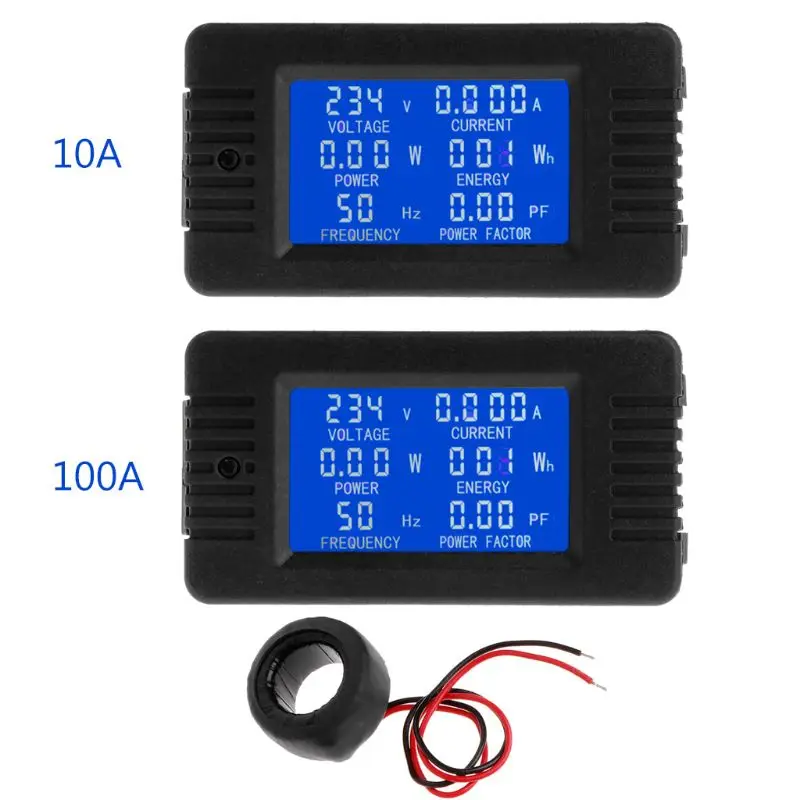 OOTDTY 6 в 1 Цифровой AC 80 ~ 260V монитор мощности энергии напряжения тока кВтч ваттметр