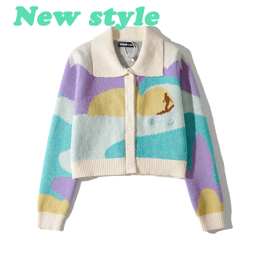 Кардиган женский вязаный с отложным воротником и длинным рукавом - купить по