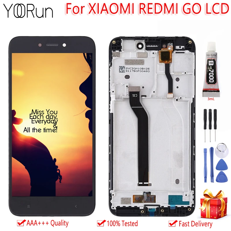 ЖК дисплей для Xiaomi Redmi GO с рамкой 5 0 дюйма дигитайзер в сборе бесплатные