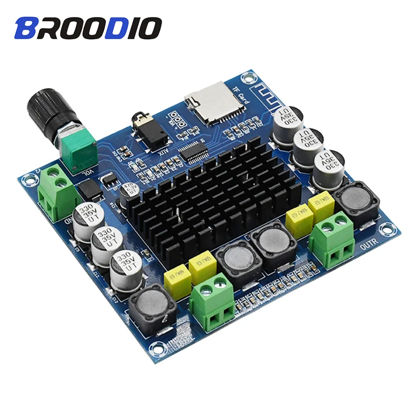 TDA7498 Bluetooth Плата усилителя двухканальный 2x100 Вт Цифровой аудио класса D Стерео усилители Поддержка TF карты AUX домашний кинотеатр
