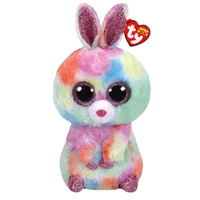 new 615cm ty beanie boos big eyes colorful rabbits with bright ears plushie cute doll decor toys boy girl child birthday gift