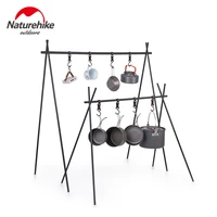 naturehike ultralight hanging rack outdoor camping shelf aluminum alloy cookware hanging rack picnic bowl pot cup triangle rack