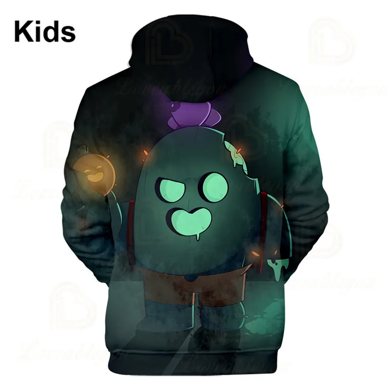 

Spike Shoot Shark Leon and Star, Children Kids Hoodie Shooting Game 3d Sweatshirt Boys Girls Tops Hoodies Teen Clothes