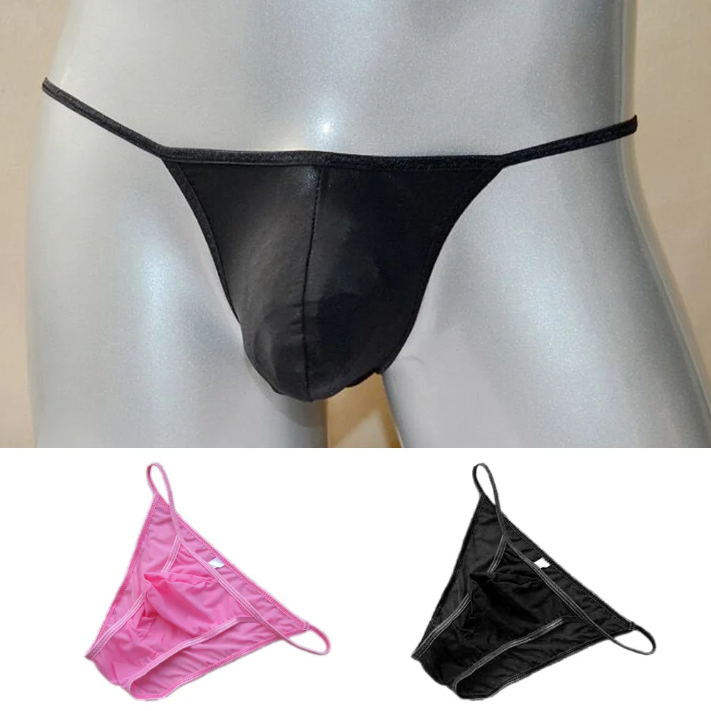 Полупрозрачные трусы G String мужские стринги сексуальные мягкие трусики брифы