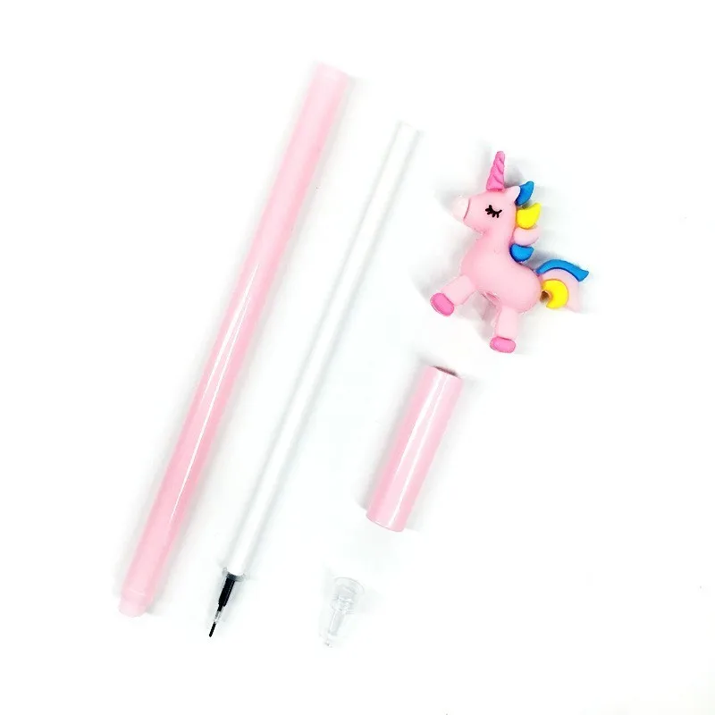 

1 Piece Gel Pens Korean Cartoon Creative Rainbow Trojan Unicorn Pen Student Writing Office Stationery Black Ink Pen