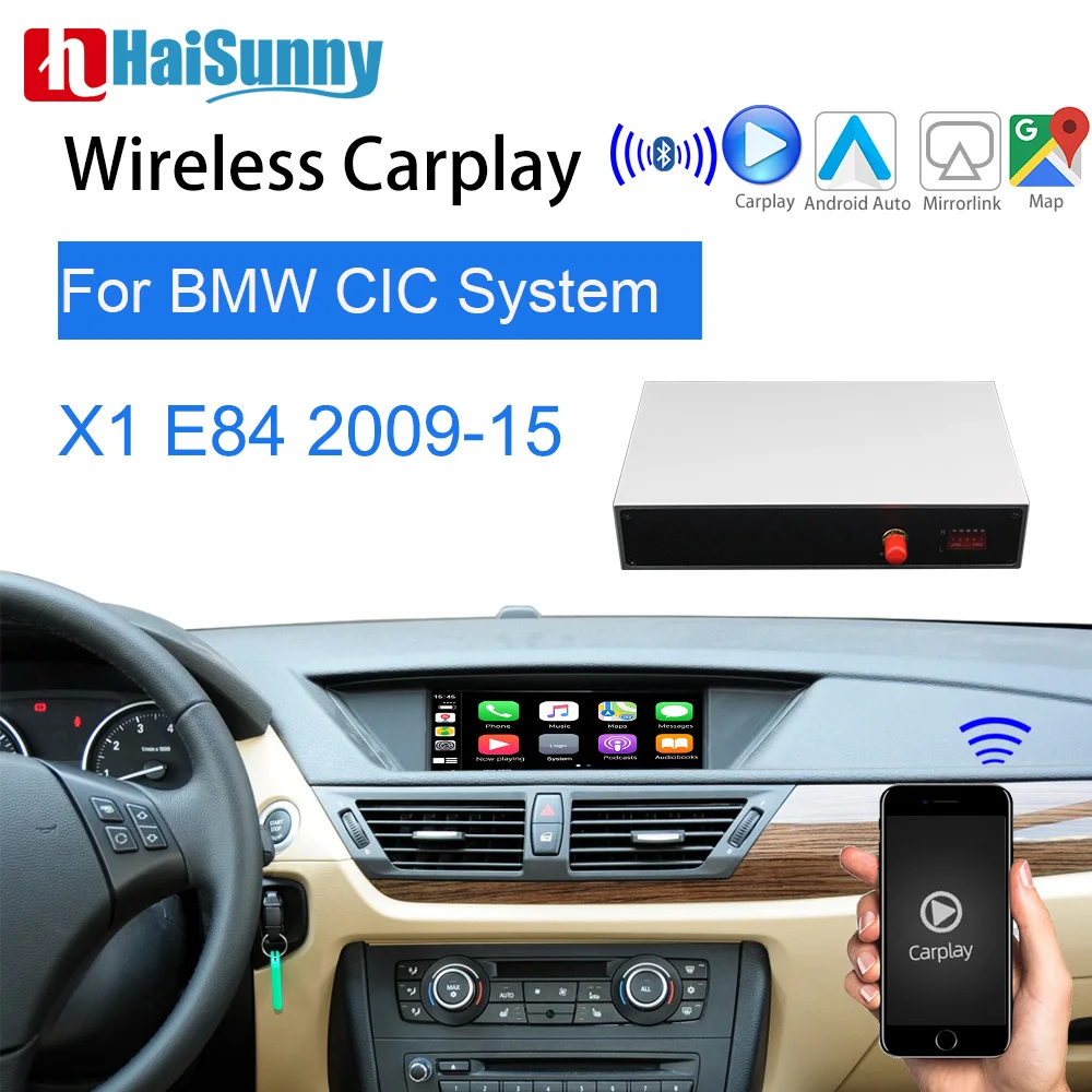 Беспроводной адаптер для BMW CIC Carplay X1 E84 2010 15 поддержка зеркального