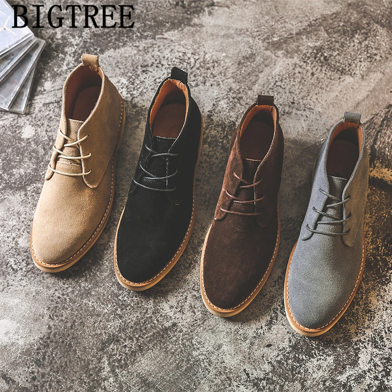 Ботинки Chukka мужские из натуральной кожи зимняя обувь снегоступы - купить по