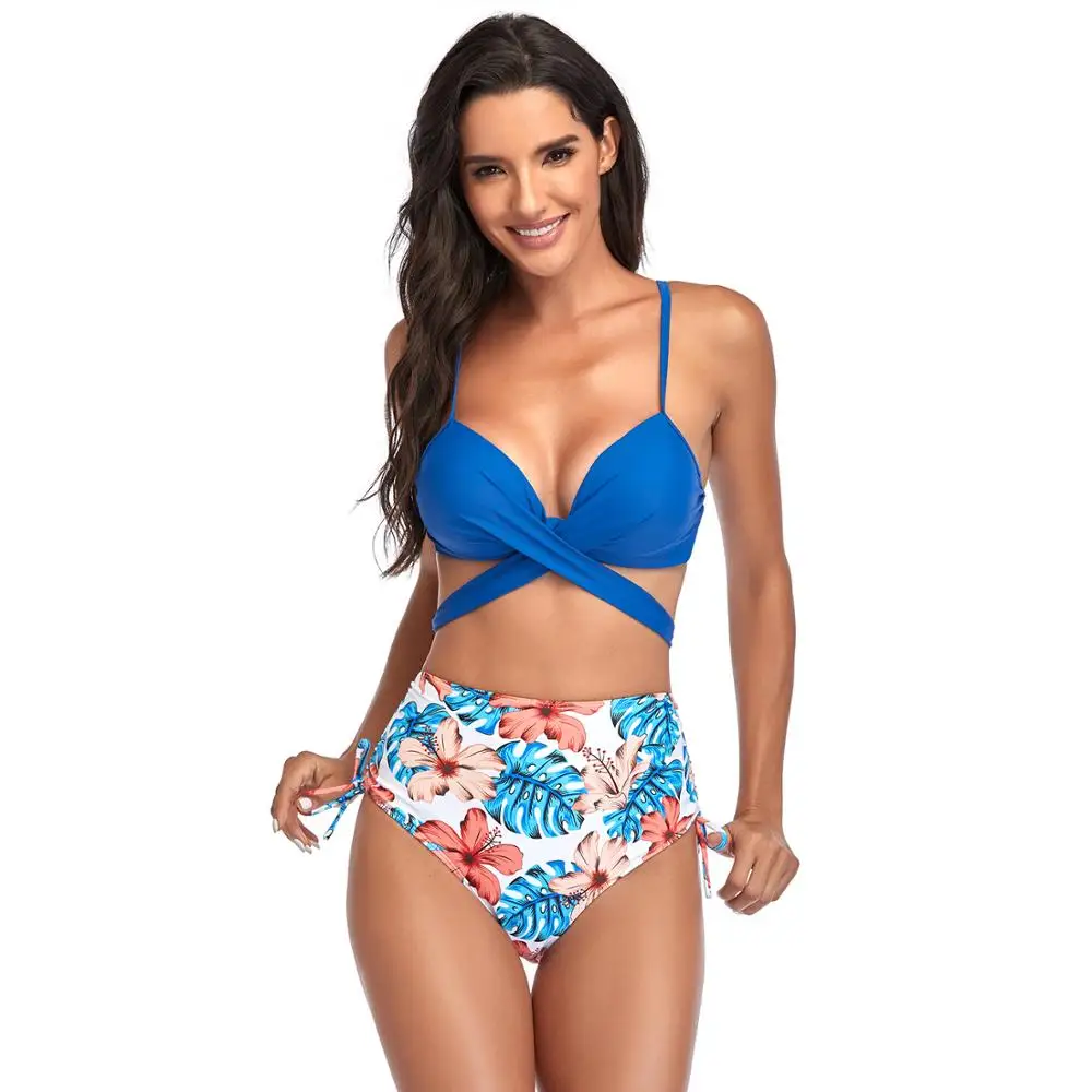 

2021 бандажный Купальник бикини купальный костюм Для женщин Высокая Талия бразильские бикини размера плюс, купальник, женский купальный кост...