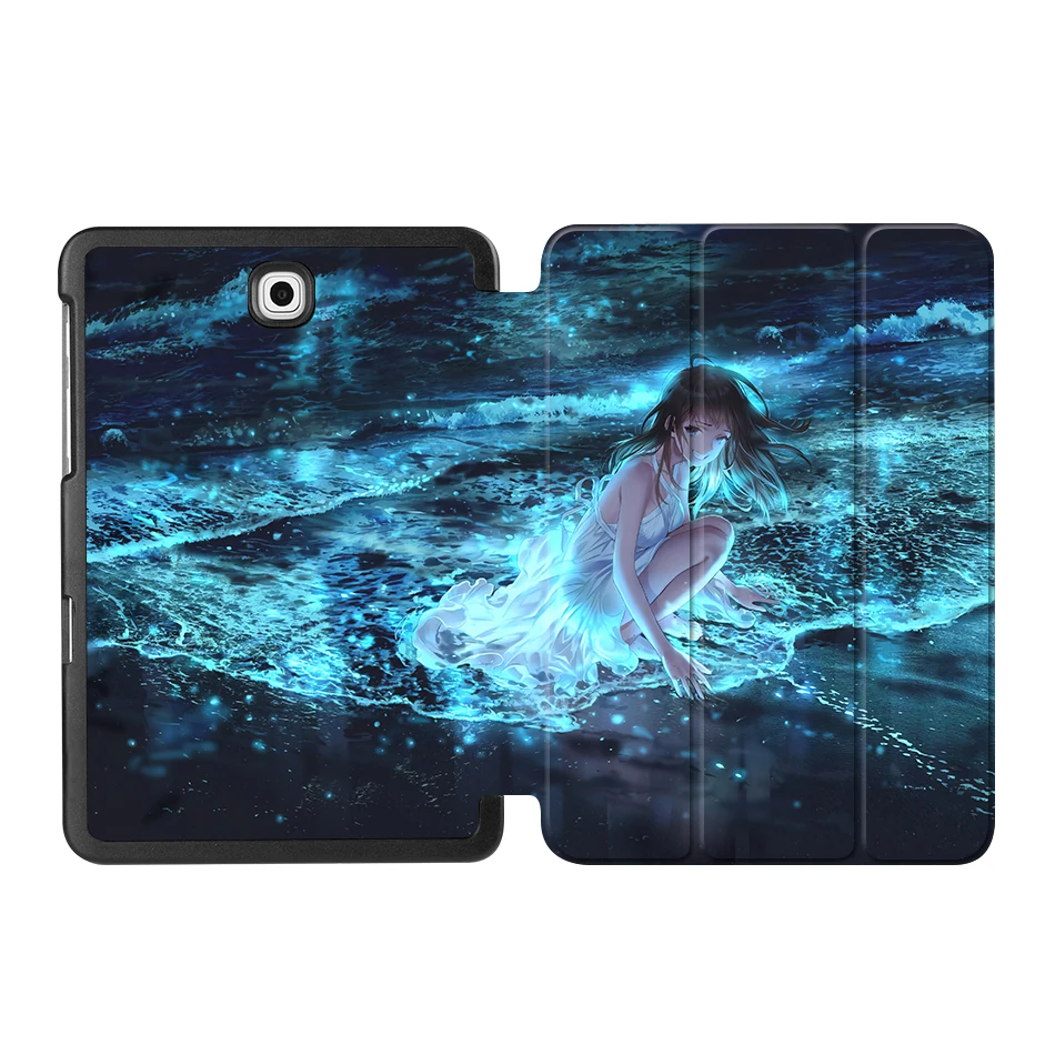 SS04 MTT для samsung Galaxy Tab S2 8," чехол для планшета SM-T710 T715 мультяшный аниме девушка из искусственной кожи флип умный чехол защитный чехол - Цвет: SS04
