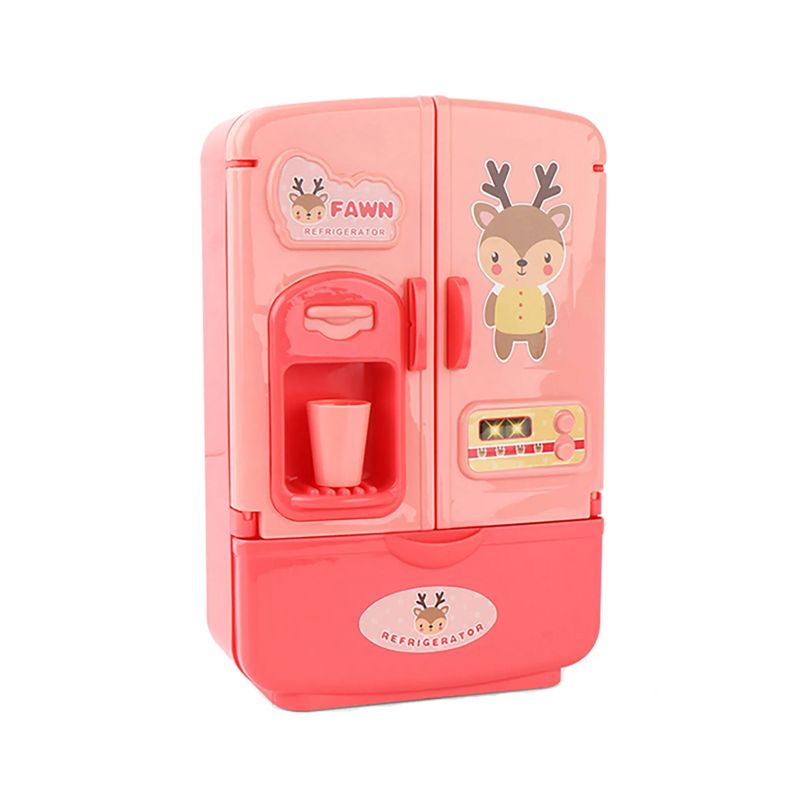 

Children Simulation Refrigerator Kitchen Toys Double Door Mini Home Appliances Pretend Play Toy Set Kids Play House Girls Toys