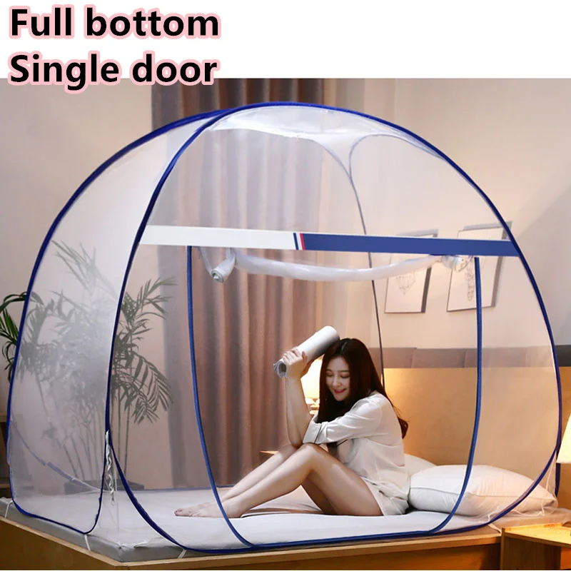 

Yurt Mosquito Net Single Door Full Bottom Bottomless Mosquito Net Outdoor Camping Tent Foldable Insect Protection Net Bed Canopy