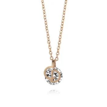 

2020 New Popular Fashion Korean Necklace Foreign Trade Single Diamond Clavicle Rose Gold Necklace N605