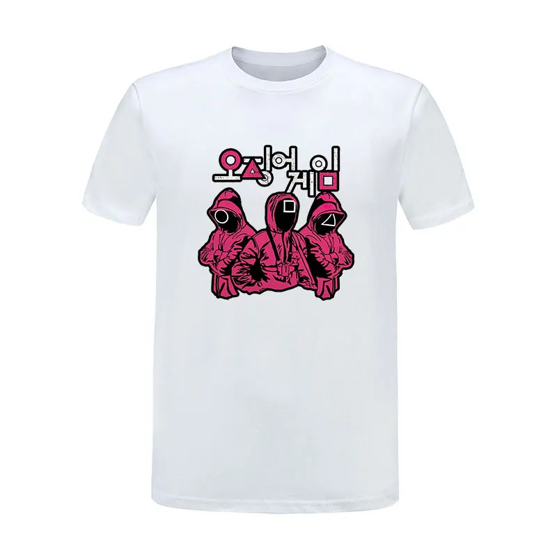 

Hot Korea Squid Game T Shirts Men Women Funny Movies Graphic Tee Shirt Tops Oversized Streetwear Top Cotton Men's T-shirt