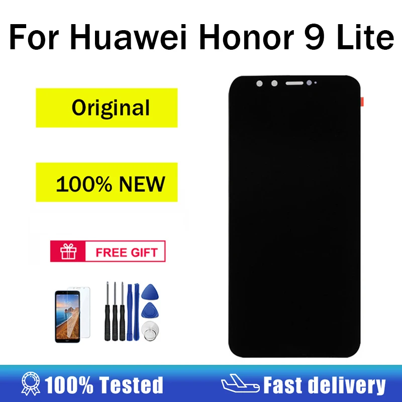 Оригинальный ЖК-дисплей AUMOOK для HUAWEI Honor 9 Lite сенсорный экран сменный с рамкой -