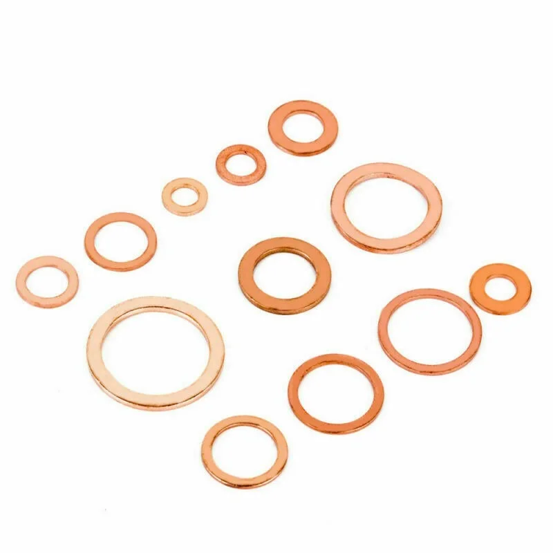 210Pcs M5-M14 Copper Sealing Solid Gasket Washer Sump Plug Oil For Boat Crush Flat Seal Ring Tool Hardware Accessories Pack New images - 6