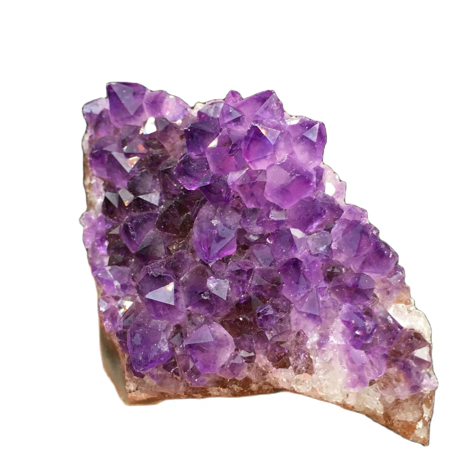 

Healing of quartz cluster crystal specimen of natural amethyst cave