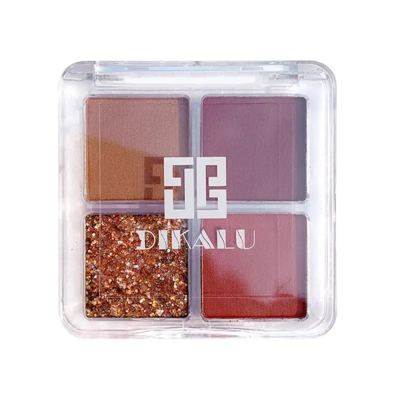 

New 4 Color Eye Shadow Palette Glitter Pearlescent Natural Waterproof Big Sequin Eye Shadow Makeup Cosmetic TSLM1