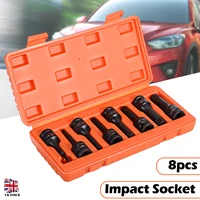 for hand tools 8pcs 12 drive impact socket screwdriver bit extension bar wrench spline sockets m5 m6 m8 m10 m12 m14 m16 m18