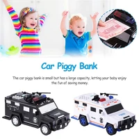 fingerprint password cash truck car piggy bank moneybox paper money box kids big safe saving coin box large music toy