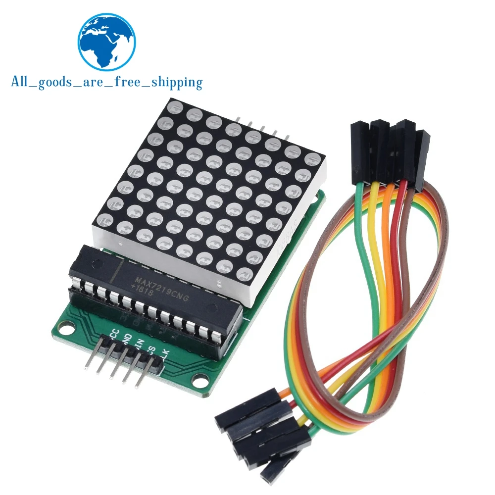 Модуль управления светодиодным дисплеем 8x8 8*8 MAX7219 для Arduino, интерфейсный модуль 5 В, выходной вход, общий катод