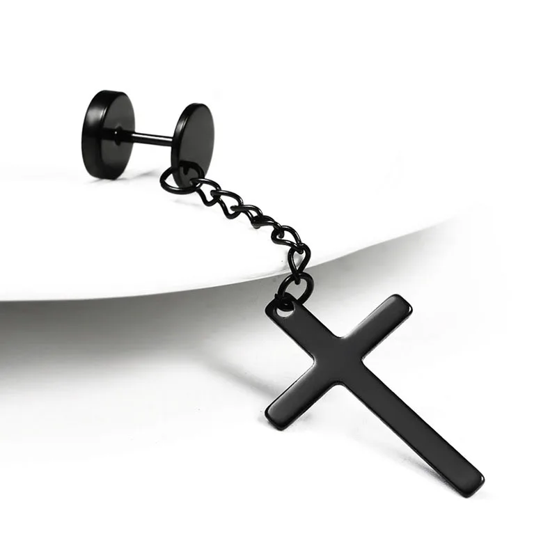 Модные висячие серьги из нержавеющей стали 316L с крестом и звездами для женщин