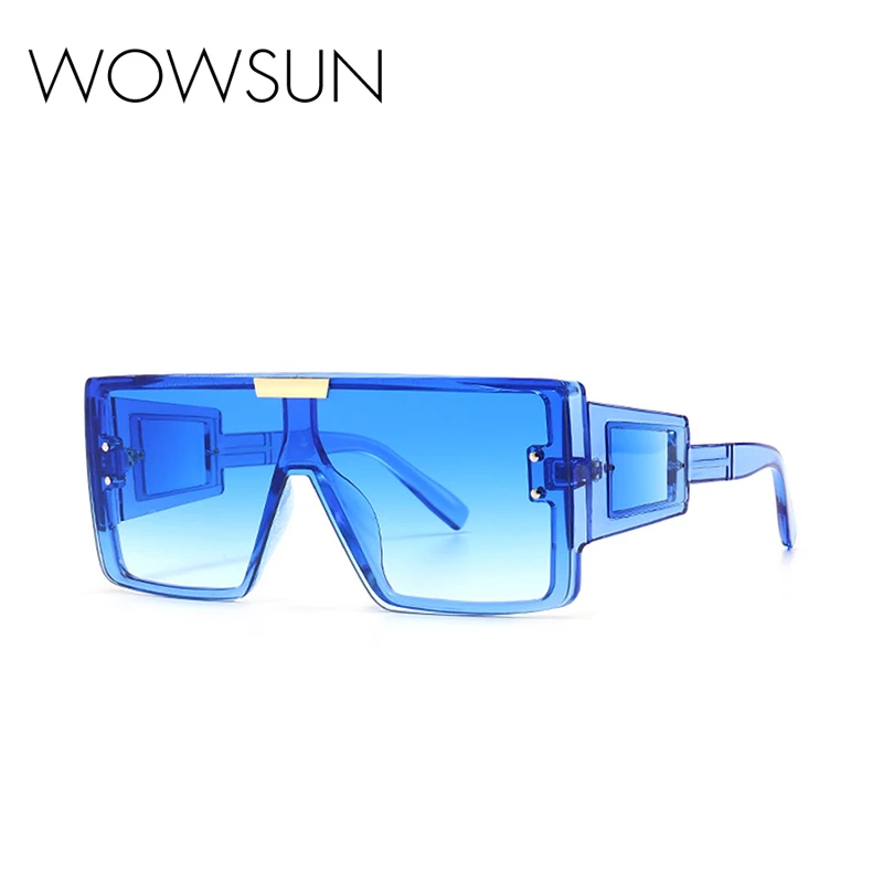 

WOWSUN Oversized Frame Sunglasses Men Women Luxury Brand Vintage Sun Glasses Female Male Driving Shades UV400 Goggles